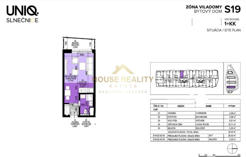 Prenájom garsónka SLNEČNICE, Fialová ulica, Bratislava V. Petržalka