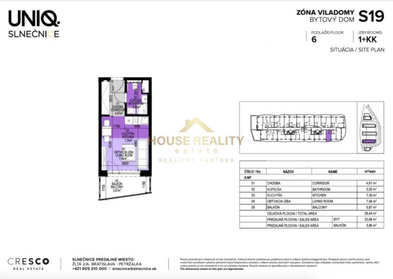 Prenájom 1 izbový byt SLNEČNICE, Fialová ulica, Bratislava V Petržalka