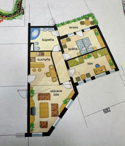 Novostavba, terasa 3 izbový byt, Zámocká ulica, BA I, Staré Mesto